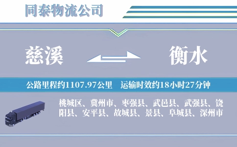 慈溪到衡水物流公司