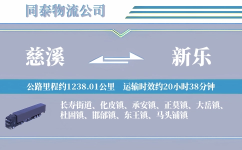 慈溪到新乐物流公司