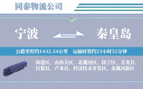 宁波到秦皇岛空运专线