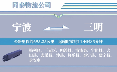 宁波到三明空运专线