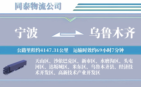 宁波到乌鲁木齐空运专线