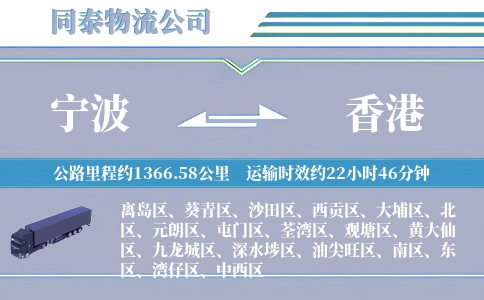 宁波到香港空运专线