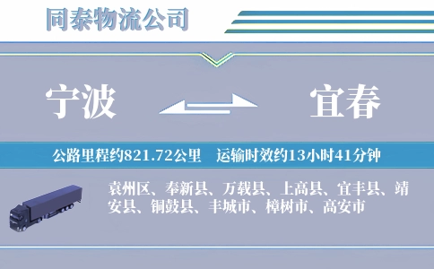 宁波到宜春空运专线
