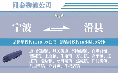 宁波到滑县物流公司