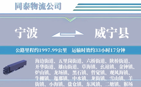 宁波到威宁县物流公司