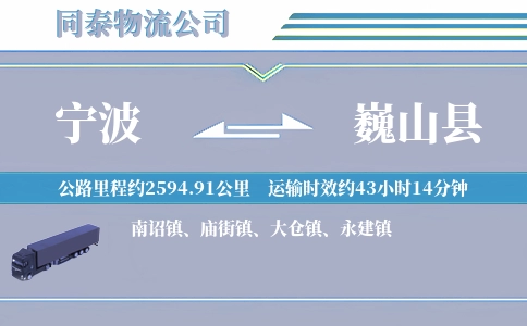 宁波到巍山县物流公司