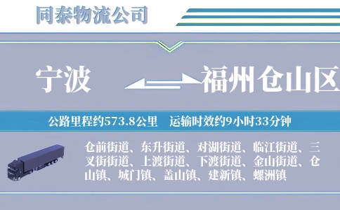 宁波到福州仓山区物流公司