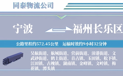 宁波到福州长乐区物流公司