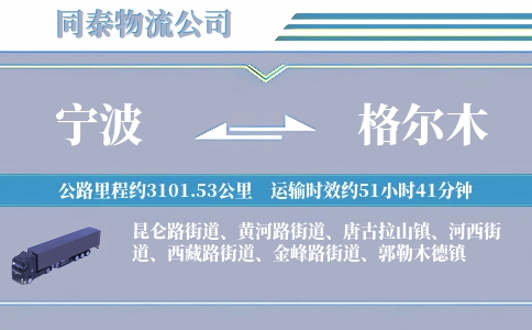 宁波到格尔木物流公司
