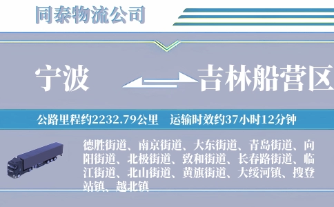 宁波到吉林船营区物流公司