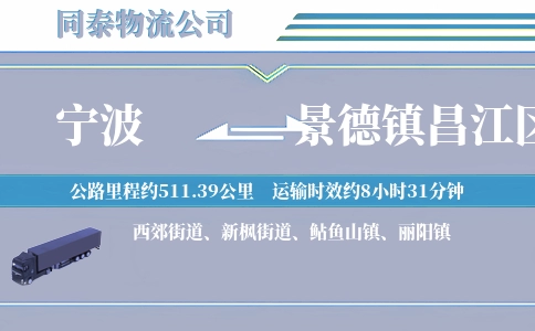 宁波到景德镇昌江区物流公司
