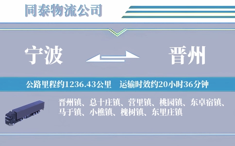 宁波到晋州物流公司
