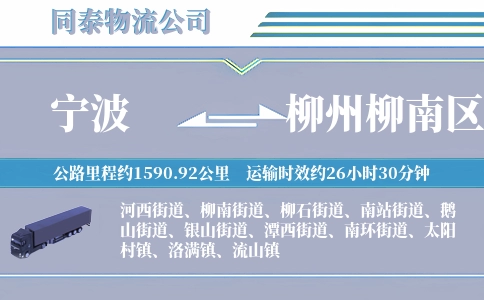 宁波到柳州柳南区物流公司
