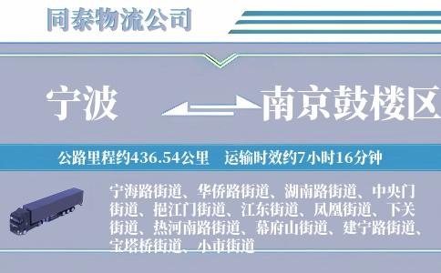 宁波到南京鼓楼区物流公司