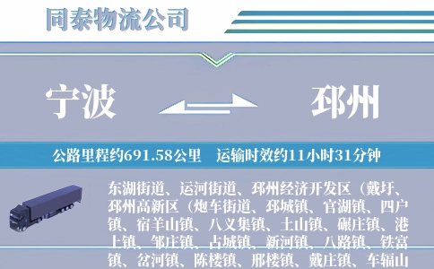 宁波到邳州物流公司