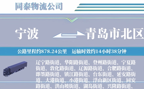 宁波到青岛市北区物流公司