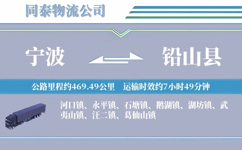 宁波到铅山县物流公司