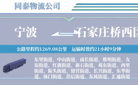 宁波到石家庄桥西区物流公司