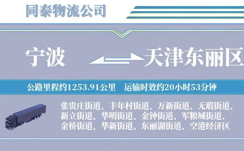 宁波到天津东丽区物流公司