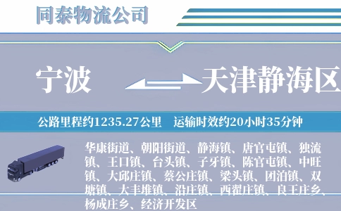 宁波到天津静海区物流公司