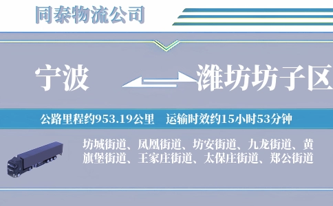 宁波到潍坊坊子区物流公司