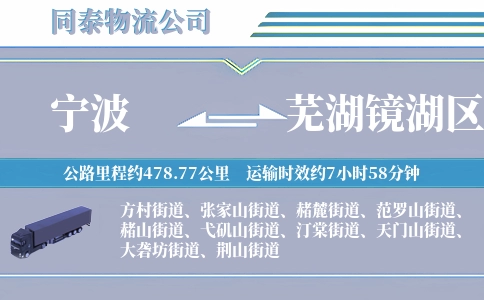 宁波到芜湖镜湖区物流公司