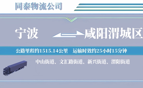 宁波到咸阳渭城区物流公司