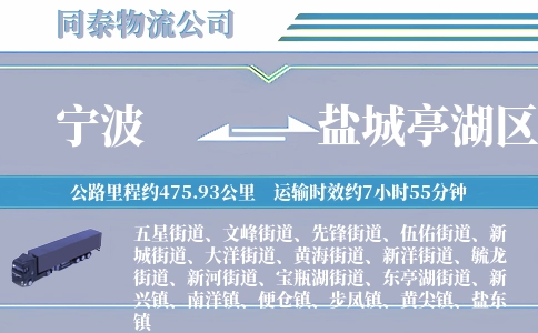 宁波到盐城亭湖区物流公司