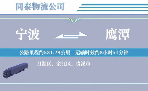 宁波到鹰潭物流公司