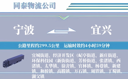 宁波到宜兴物流公司