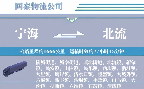 宁海到北流物流公司