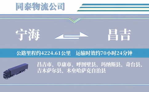 宁海到昌吉物流公司