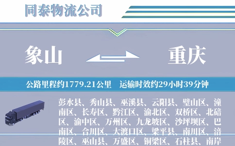 象山到重庆物流公司