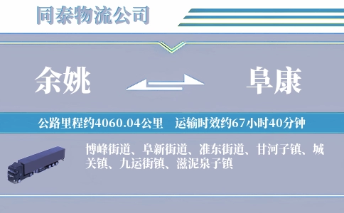 余姚到阜康物流公司